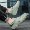 imageMens Waterproof High Top Chukka Boots  Handmade Italian Suede NonSlip ampamp Breathable Outdoor Casual ShoesC03  Green