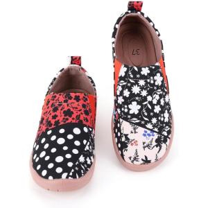 imageHiGropcore Womens Art Painted Casual Loafers Slip On Canvas Walking Shoes Comfortable Lightweight Ladies Travel ShoesC  Spots