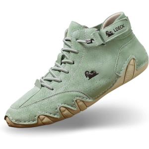 imageMens Waterproof High Top Chukka Boots  Handmade Italian Suede NonSlip ampamp Breathable Outdoor Casual ShoesC03  Green