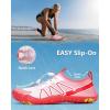 imageHiGropcore Water Shoes Women Men Barefoot Breathable QuickDry Swim Shoes for Aqua Sport Beach Pool Kayaking Surfing Yoga HikingB5  PinkWhite
