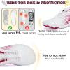 imageHike Barefoot Shoes Women Men Minimalist Wide Toe Box Footwear Zero Drop Athletic CrossTrainer Fashion SneakersA11  WhiteDeep Red