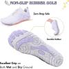 imageHike Barefoot Shoes Women Men Minimalist Wide Toe Box Footwear Zero Drop Athletic CrossTrainer Fashion SneakersA8  WhitePurple