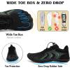 imageHike Barefoot Shoes Womens Mens Minimalist Footwear Wide Toe Box Zero Drop Hiking Shoes Lightweight Breathable SneakersXa02  BlackGreen