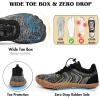 imageHike Barefoot Shoes Womens Mens Minimalist Footwear Wide Toe Box Zero Drop Hiking Shoes Lightweight Breathable SneakersXa03  GreyBrown