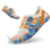 imageHiGropcore Water Shoes Men Women Hike Barefoot Wide Toe Box Beach Shoes Quick Dry Breathable Swim Shoes with DrainageWs02b Orange Blue