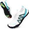 imageHiGropcore Water Shoes Women Men Barefoot Breathable QuickDry Swim Shoes for Aqua Sport Beach Pool Kayaking Surfing Yoga HikingB2  White