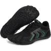 imageHike Barefoot Shoes Womens Mens Minimalist Footwear Wide Toe Box Zero Drop Hiking Shoes Lightweight Breathable SneakersXa02  BlackGreen