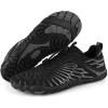 imageHike Barefoot Shoes Womens Mens Minimalist Footwear Wide Toe Box Zero Drop Hiking Shoes Lightweight Breathable SneakersXb02  Black
