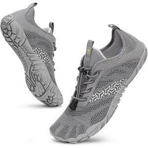imageHiGropcore Barefoot Shoes for Women Men Hike Barefoot Water Shoes Minimalist Wide Toe Box Zero Drop FootwearB  GreyWhite