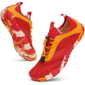 imageHiGropcore Barefoot Shoes for Women Men Hike Barefoot Water Shoes Minimalist Wide Toe Box Zero Drop FootwearD  Red