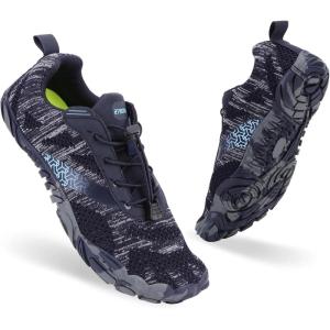 imageHiGropcore Barefoot Trail Running Shoes  Womens Mens Wide Toe Box Zero Drop Minimalist Slip on Shoes  Hike Footwear Barefoot Outdoor ShoesGy01b  Dark Blue