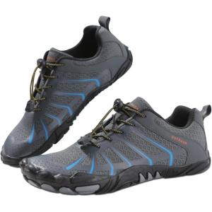 imageHiGropcore Barefoot Trail Running Shoes  Womens Mens Wide Toe Box Zero Drop Minimalist Slip on Shoes  Hike Footwear Barefoot Outdoor ShoesGy02b  Grey
