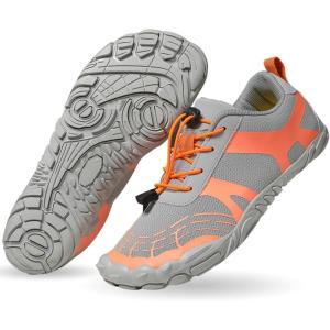 imageHiGropcore Barefoot Trail Running Shoes  Womens Mens Wide Toe Box Zero Drop Minimalist Slip on Shoes  Hike Footwear Barefoot Outdoor ShoesGy11b  Grey