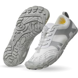 imageHiGropcore Barefoot Trail Running Shoes  Womens Mens Wide Toe Box Zero Drop Minimalist Slip on Shoes  Hike Footwear Barefoot Outdoor ShoesGy11c  White