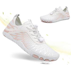 imageHiGropcore Barefoot Trail Running Shoes  Womens Mens Wide Toe Box Zero Drop Minimalist Slip on Shoes  Hike Footwear Barefoot Outdoor ShoesGy12a  White
