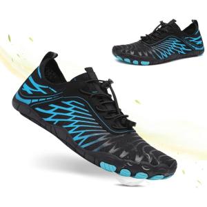 imageHiGropcore Barefoot Trail Running Shoes  Womens Mens Wide Toe Box Zero Drop Minimalist Slip on Shoes  Hike Footwear Barefoot Outdoor ShoesGy12c  Blue