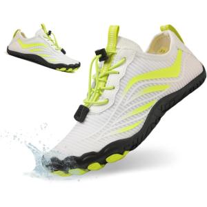 imageHiGropcore Water Shoes Men Women Hike Barefoot Wide Toe Box Beach Shoes Quick Dry Breathable Swim Shoes with DrainageWr01a White