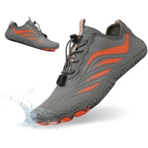 imageHiGropcore Water Shoes Men Women Hike Barefoot Wide Toe Box Beach Shoes Quick Dry Breathable Swim Shoes with DrainageWr01c Grey
