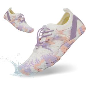 imageHiGropcore Water Shoes Men Women Hike Barefoot Wide Toe Box Beach Shoes Quick Dry Breathable Swim Shoes with DrainageWs02d Purple Pink