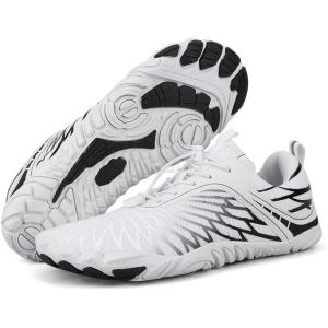 imageHike Barefoot Shoes Womens Mens Breathable ampamp NonSlip Water Shoes Wide Toe Box Zero Drop Minimalist FootwearD12c  WhiteBlack