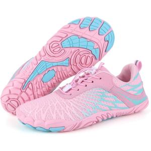 imageHike Barefoot Shoes Womens Mens Breathable ampamp NonSlip Water Shoes Wide Toe Box Zero Drop Minimalist FootwearD12h  Pink