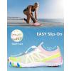 imageWater Shoes Women Men Adult QuickDry Aqua Socks Breathable Hike Barefoot Water Shoes for Swim Beach River Pool Lake Hiking Kayaking SurfingB4  GreenPink