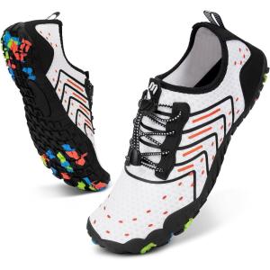 imageWater Shoes Women Men Adult QuickDry Aqua Socks Breathable Hike Barefoot Water Shoes for Swim Beach River Pool Lake Hiking Kayaking SurfingA2  White