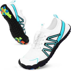 imageWater Shoes Women Men Adult QuickDry Aqua Socks Breathable Hike Barefoot Water Shoes for Swim Beach River Pool Lake Hiking Kayaking SurfingB2  White
