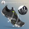 imageHiGropcore Barefoot Shoes Women Men Hike Minimalist Shoes Wide Toe Box Zero Drop Grounded Footwear for Hiking Walking Daily WearA  Black