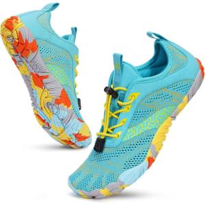 imageHiGropcore Barefoot Shoes Women Men Hike Minimalist Shoes Wide Toe Box Zero Drop Grounded Footwear for Hiking Walking Daily WearE  Cyan Blue