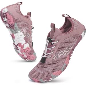 imageHiGropcore Barefoot Shoes Women Men Hike Minimalist Shoes Wide Toe Box Zero Drop Grounded Footwear for Hiking Walking Daily WearG  Dusty Pink