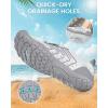 imageWater Shoes for Women Men QuickDry Barefoot Shoes Breathable Aqua Socks for Swim Beach River Pool Lake Hiking Surfing KayakingA2b  WhiteGrey