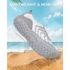 imageWater Shoes for Women Men QuickDry Barefoot Shoes Breathable Aqua Socks for Swim Beach River Pool Lake Hiking Surfing KayakingA2b  WhiteGrey