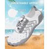 imageWater Shoes for Women Men QuickDry Barefoot Shoes Breathable Aqua Socks for Swim Beach River Pool Lake Hiking Surfing KayakingA2b  WhiteGrey