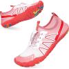 imageWater Shoes for Women Men QuickDry Barefoot Shoes Breathable Aqua Socks for Swim Beach River Pool Lake Hiking Surfing KayakingB5  PinkWhite