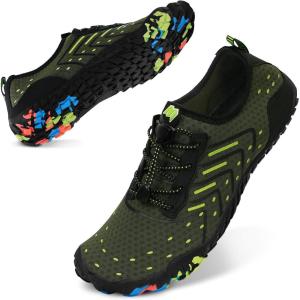imageWater Shoes for Women Men QuickDry Barefoot Shoes Breathable Aqua Socks for Swim Beach River Pool Lake Hiking Surfing KayakingA6  Army Green