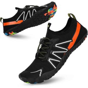 imageWater Shoes for Women Men QuickDry Barefoot Shoes Breathable Aqua Socks for Swim Beach River Pool Lake Hiking Surfing KayakingB1  Black