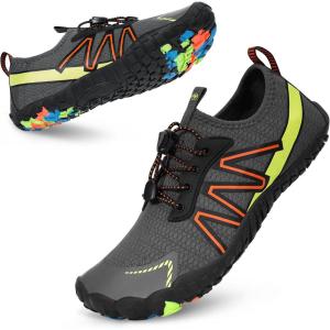imageWater Shoes for Women Men QuickDry Barefoot Shoes Breathable Aqua Socks for Swim Beach River Pool Lake Hiking Surfing KayakingB3  Grey