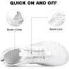 imageHike Barefoot Shoes for Women Men NonSlip Breathable Walking Shoes Wide Toe Box Comfortable Athletic FootwearA13  WhiteSilver
