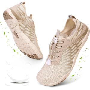 imageHike Barefoot Shoes for Women Men NonSlip Breathable Walking Shoes Wide Toe Box Comfortable Athletic FootwearA14  Khaki