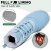 imageHiGropcore Barefoot Boots Womens Mens Fur Lined Winter Barefoot Shoes Waterproof Snow Boots Minimalist Wide Toe Box Warm Ankle BootiesSa05  Blue
