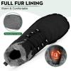 imageHiGropcore Barefoot Boots Womens Mens Fur Lined Winter Barefoot Shoes Waterproof Snow Boots Minimalist Wide Toe Box Warm Ankle BootiesSb01  Black