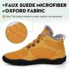 imageHiGropcore Barefoot Boots Womens Mens Fur Lined Winter Barefoot Shoes Waterproof Snow Boots Minimalist Wide Toe Box Warm Ankle BootiesSb04  Yellow