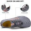 imageHiGropcore Water Shoes Men Women Barefoot Wide Toe Box Beach Shoes Quick Dry Breathable Swim Aqua Socks with DrainageWt03 Grey