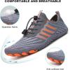 imageHiGropcore Water Shoes Men Women Barefoot Wide Toe Box Beach Shoes Quick Dry Breathable Swim Aqua Socks with DrainageWt03 Grey