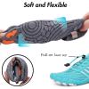 imageHiGropcore Water Shoes Men Women Barefoot Wide Toe Box Beach Shoes Quick Dry Breathable Swim Aqua Socks with DrainageWt04 Blue