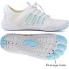 imageHiGropcore Water Shoes Men Women Barefoot Wide Toe Box Beach Shoes Quick Dry Breathable Swim Aqua Socks with DrainageWt08 White Blue