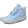 imageHiGropcore Barefoot Boots Women Men Fur Lined Winter Barefoot Shoes WaterRepellent Hiking Snow Boots Minimalist Wide Toe Box Ankle BootiesSa05  Blue