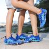 imageHiGropcore Water Shoes Men Women Barefoot Wide Toe Box Beach Shoes Quick Dry Breathable Swim Aqua Socks with DrainageWs01c Blue