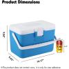 imageHiGropcore 5813 Quart Camping Cooler  Hard Ice Retention Cooler Lunch Box  Portable Small Insulated CoolerD5  8qt  Blue